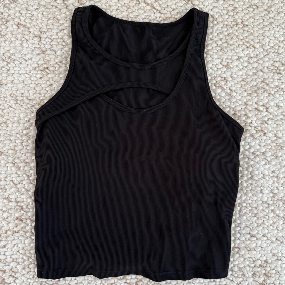 Black Built-in Bra Active Tank Top